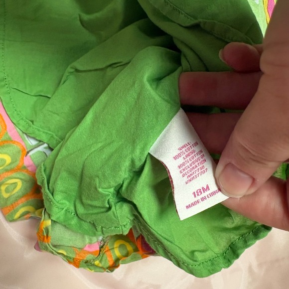 Genuine Kids OshKosh Floral Dress Green 18M Summer Spring Toddler Outfit - Picture 5 of 10